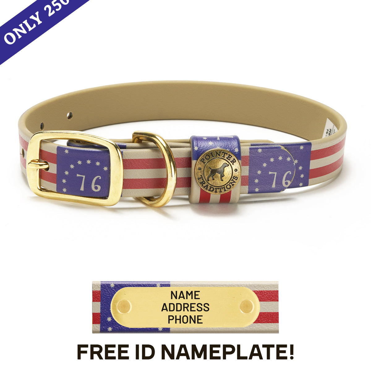 Pointer Traditions | Sporting Dog Collar - Bennington Flag