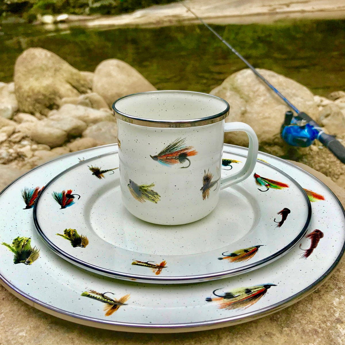 Fishing Fly 12 oz Mugs - Set of 4 – Pointer Traditions