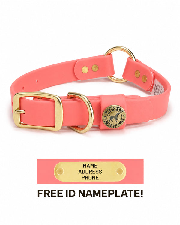 Hunting Dog Center Ring Collar - Coral