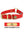 Hunting Dog Center Ring Collar - Red