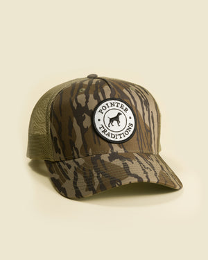 Pointer Patch Mesh Back Hat - Mossy Oak Bottomland