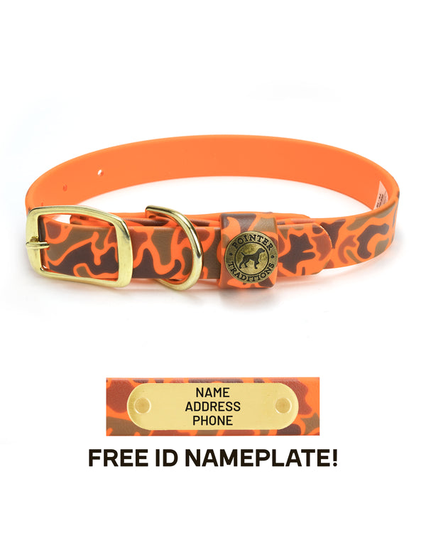 Sporting Dog Collar - Blaze Orange Vintage Camo