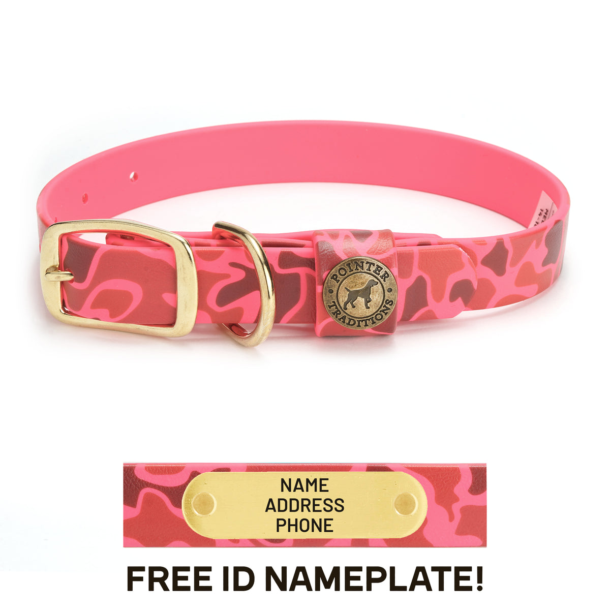 Pointer Traditions | Sporting Dog Collar - Blaze Pink Vintage Camo