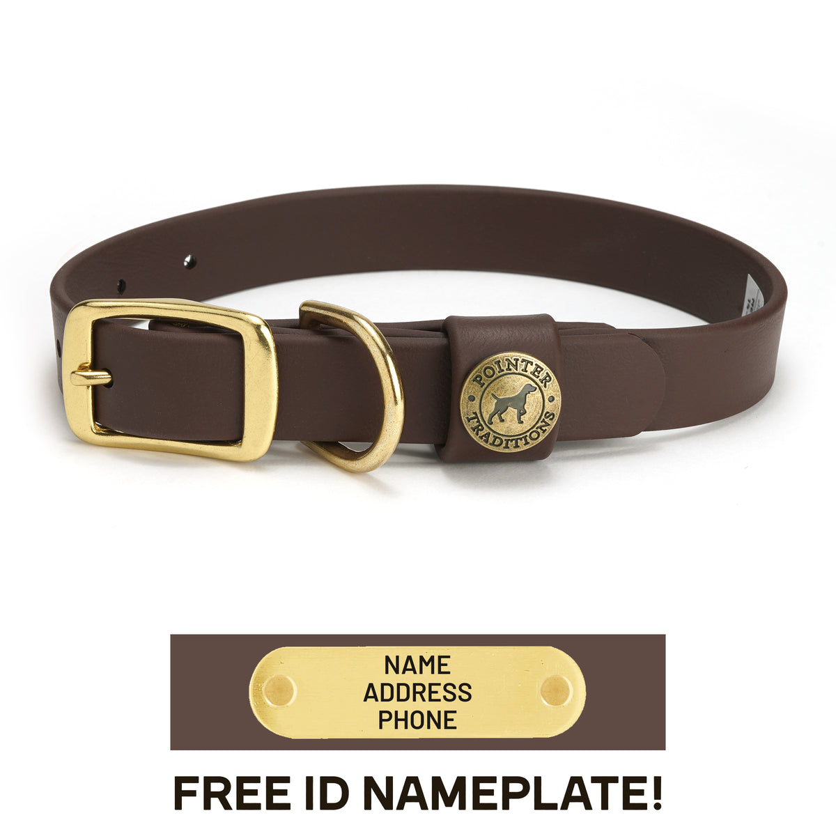 Pointer Traditions | Sporting Dog Collar - Leather Brown