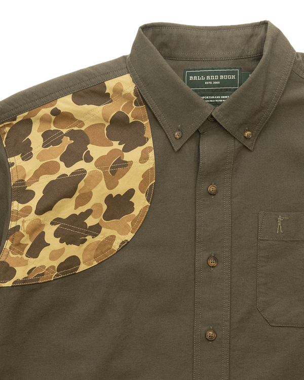 Sportsmans Shirt - Moss Oxford/Original Camo
