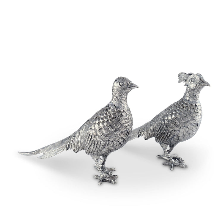 Pewter Pheasant Statuettes