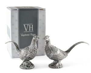 Pewter Pheasants Salt & Pepper Set