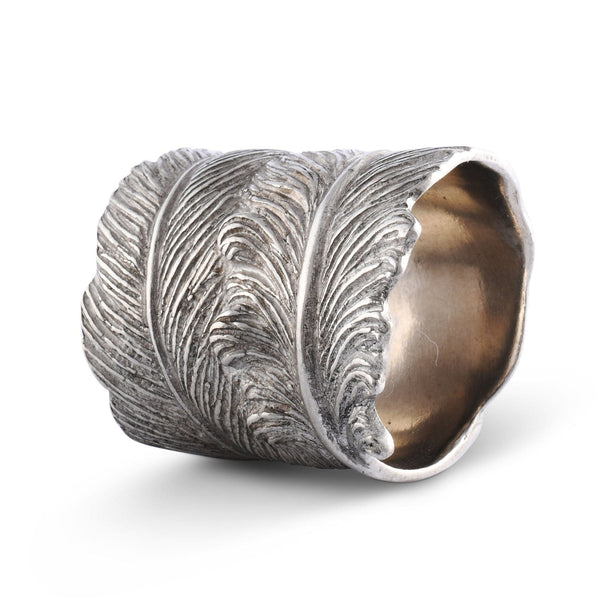 Pewter Feather Napkin Ring