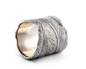 Pewter Feather Napkin Ring