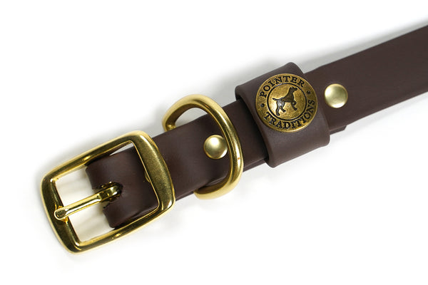 Hunting Dog Center Ring Collar - Leather Brown