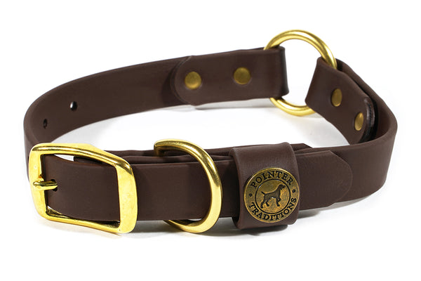 Hunting Dog Center Ring Collar - Leather Brown