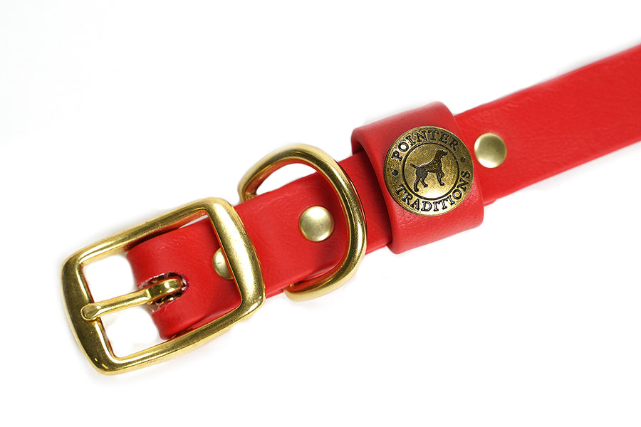 Hunting Dog Center Ring Collar - Red