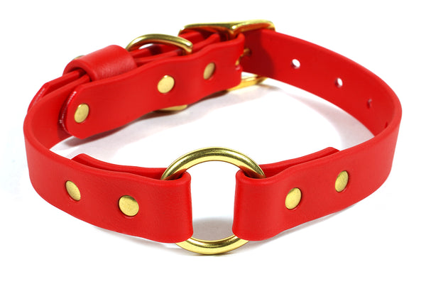 Hunting Dog Center Ring Collar - Red