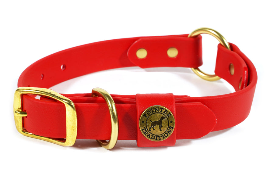 Hunting Dog Center Ring Collar - Red