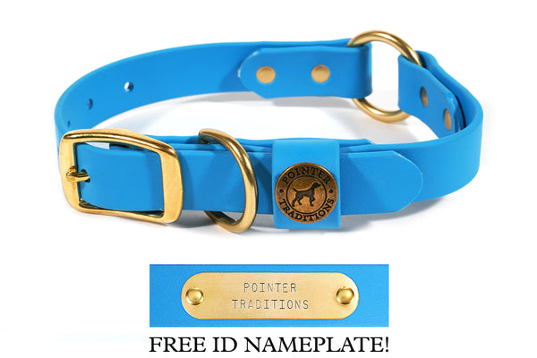 Hunting Dog Center Ring Collar - Sky Blue