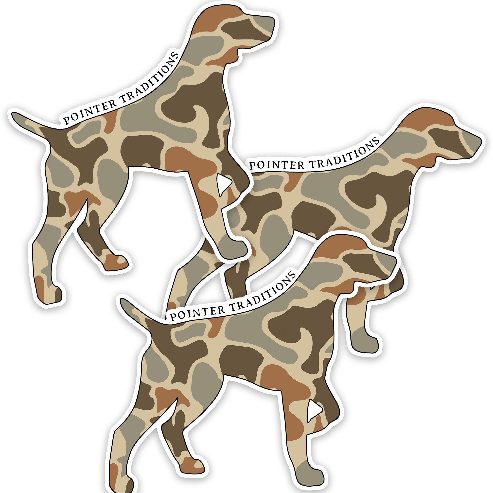 Red Pointer Sticker Pointer Traditions | Wingshooter Camo Pointer Sticker Pack