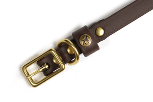 Sporting Puppy Collar - Leather Brown